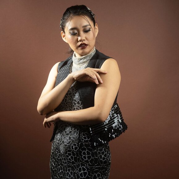 Unique Short Vest by BB Dakota With Sequin Trim - Size S - Picture 7 of 8